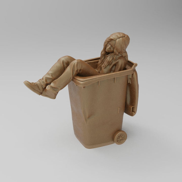 MM4416 Drunk Girl in Bin Figure