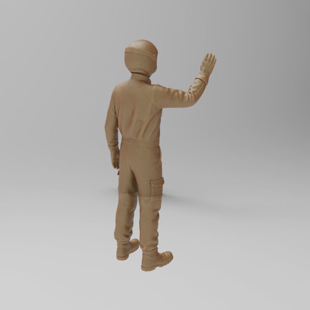 MM4418 Track Marshall wearing helmet Figure