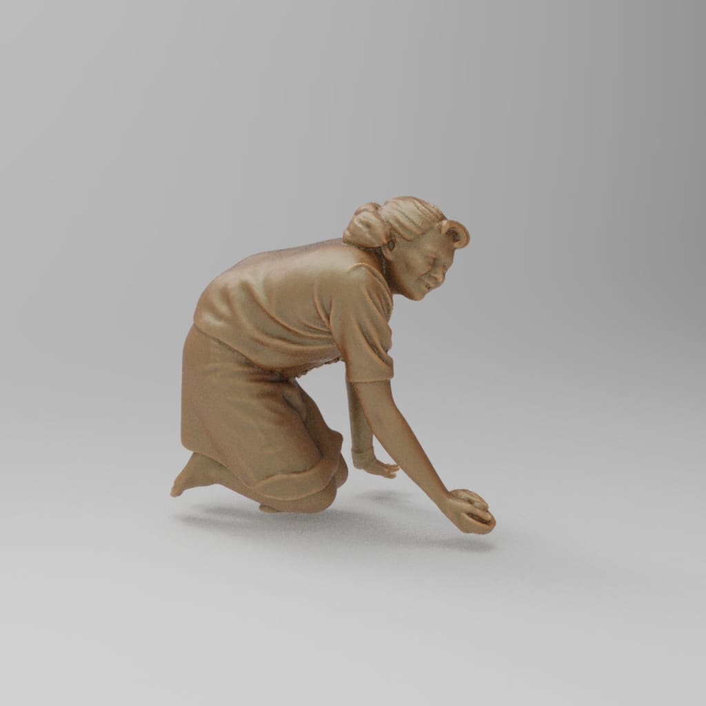 MM4421 Female Scrubbing floor Figure