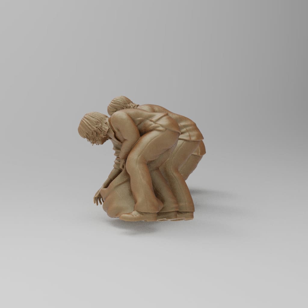 MM4433 Boys Picking Crops Figure