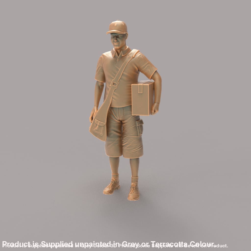 MM488 Modern Postman Delivery courier in shorts Figure