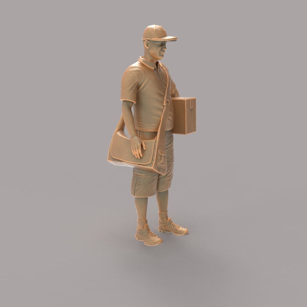 MM488 Modern Postman Delivery courier in shorts Figure