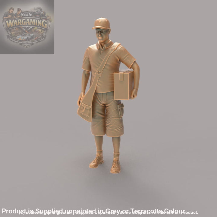 MM488 Modern Postman Delivery courier in shorts Figure