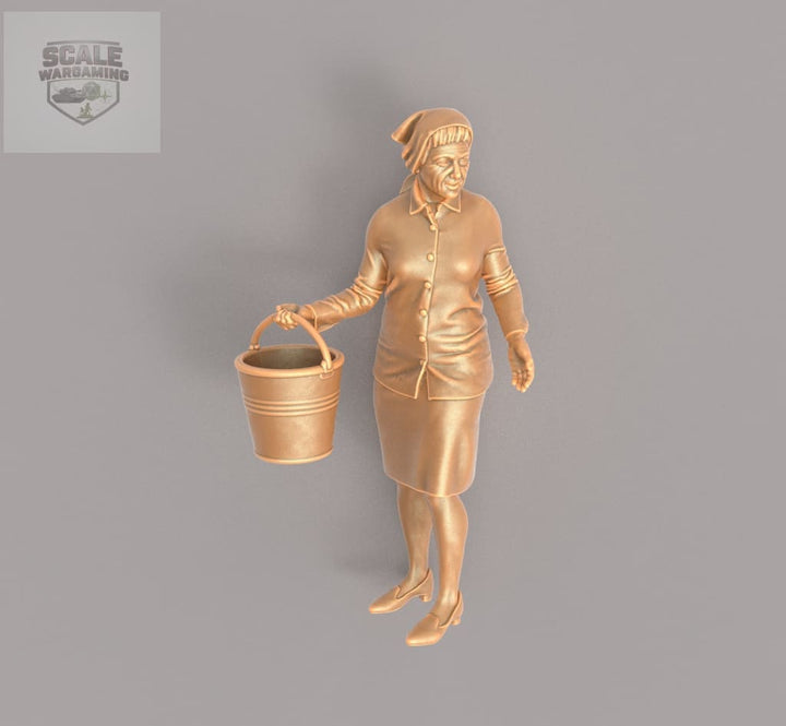 MM558 1940’s Style Lady with Bucket Figure