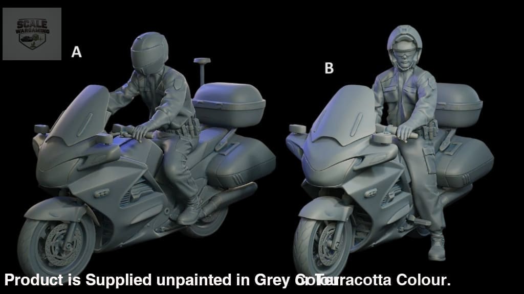 Mm962 Police Motorbike And Rider Armed Figure