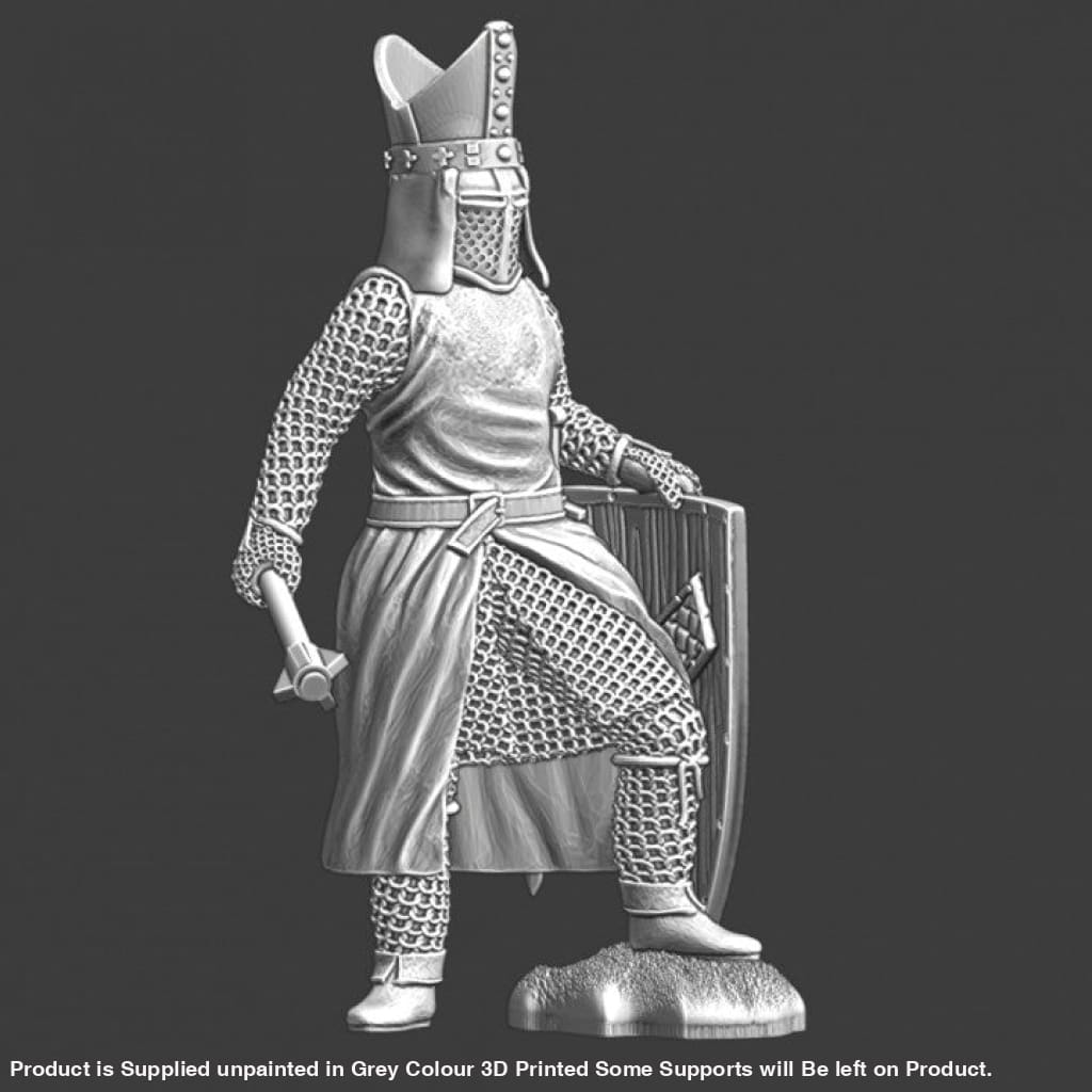 NCM006 Medieval Bishop - with Shield and Mace Medieval Figure