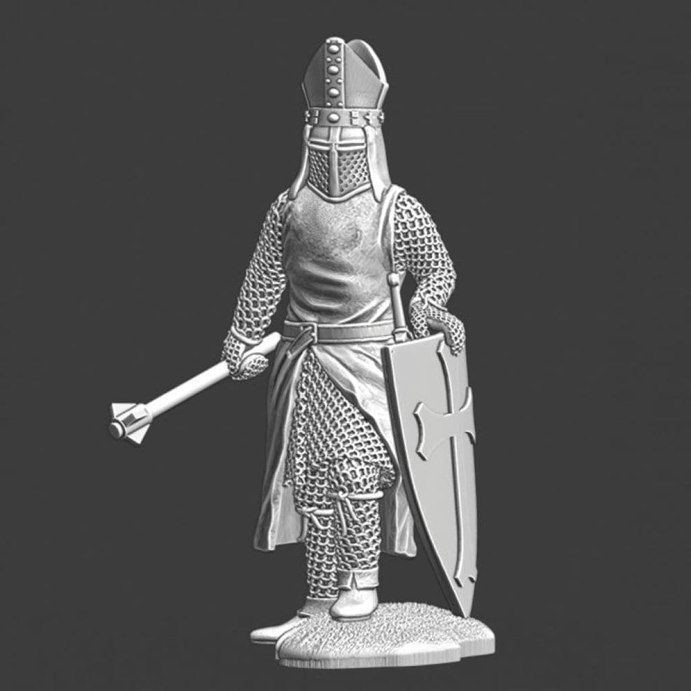 NCM006 Medieval Bishop - with Shield and Mace Medieval Figure