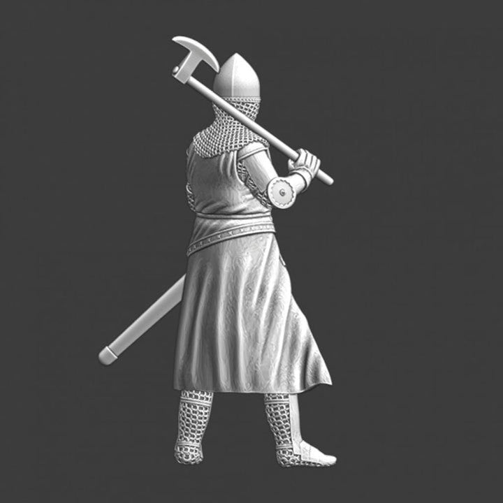 NCM014 Medieval knight with axe on shoulder Medieval Figure