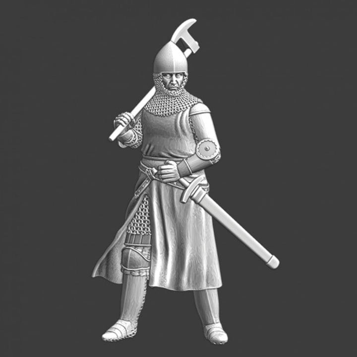 NCM014 Medieval knight with axe on shoulder Medieval Figure