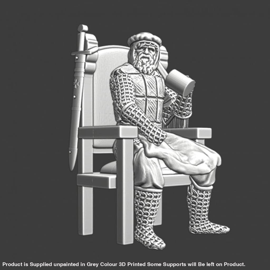 NCM016 Old medieval knight sitting and drinking Medieval Figure