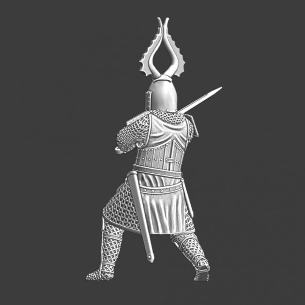 NCM022 Medieval Teutonic Master - swinging his blade Medieval