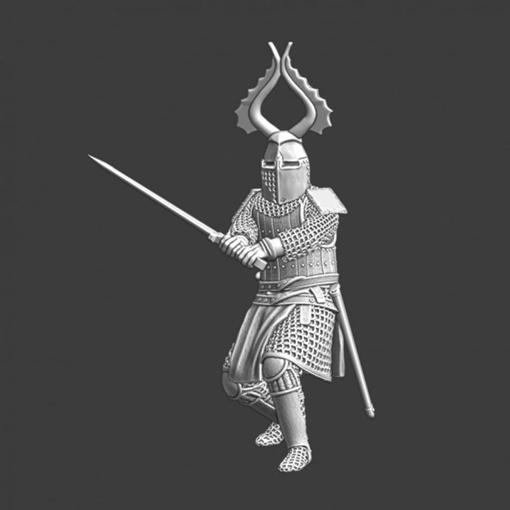 NCM022 Medieval Teutonic Master - swinging his blade Medieval