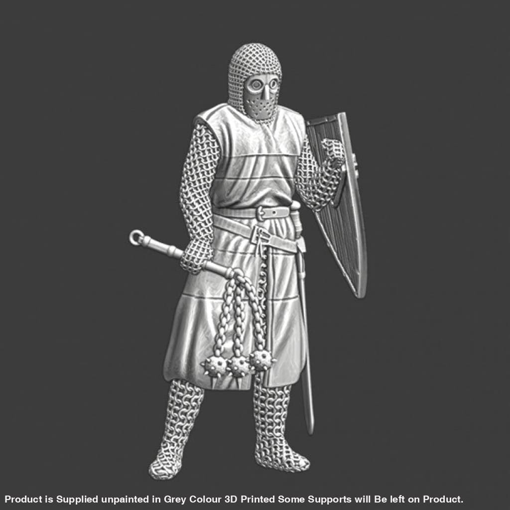 NCM052 Medieval Lazarus/Leper knight with flail Medieval