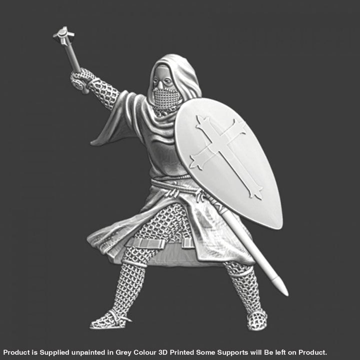 NCM067 Leper Knight from the Lazarus Order with mace Medieval