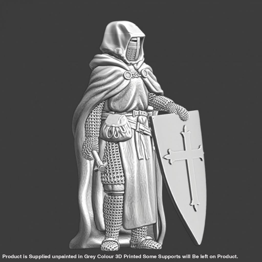 NCM068 Medieval leper knight with mace - Order of Lazarus Medieval