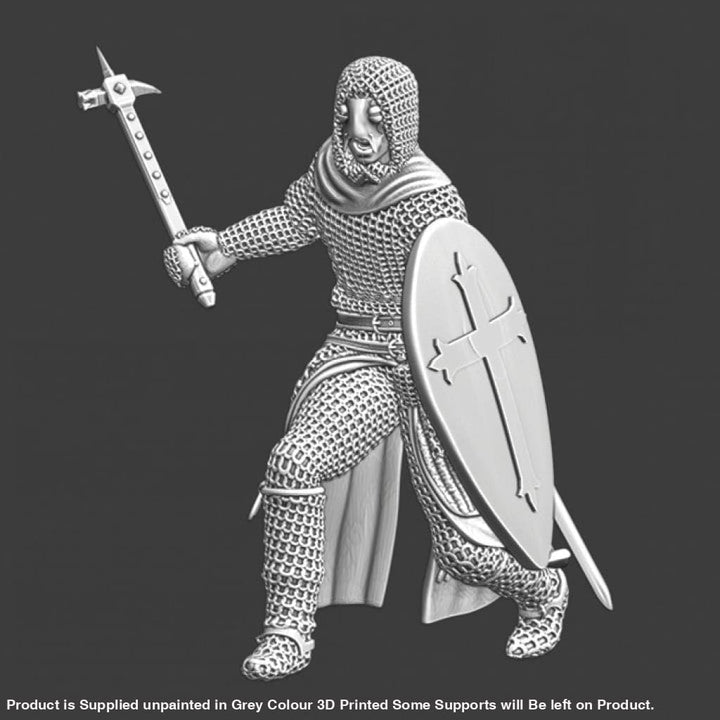 NCM069 Lazarus knight - medieval leper with warhammer Medieval