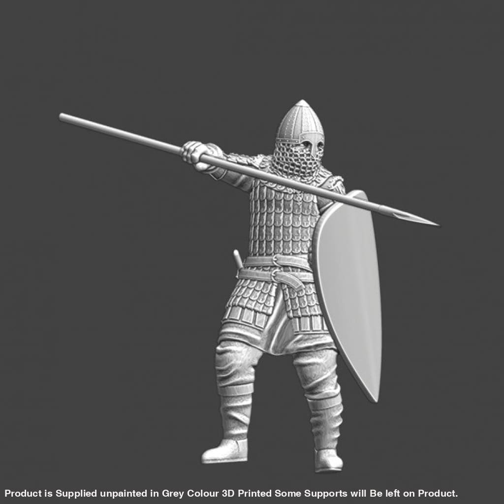 NCM080 Medieval Kievan Rus warrior with spear Medieval