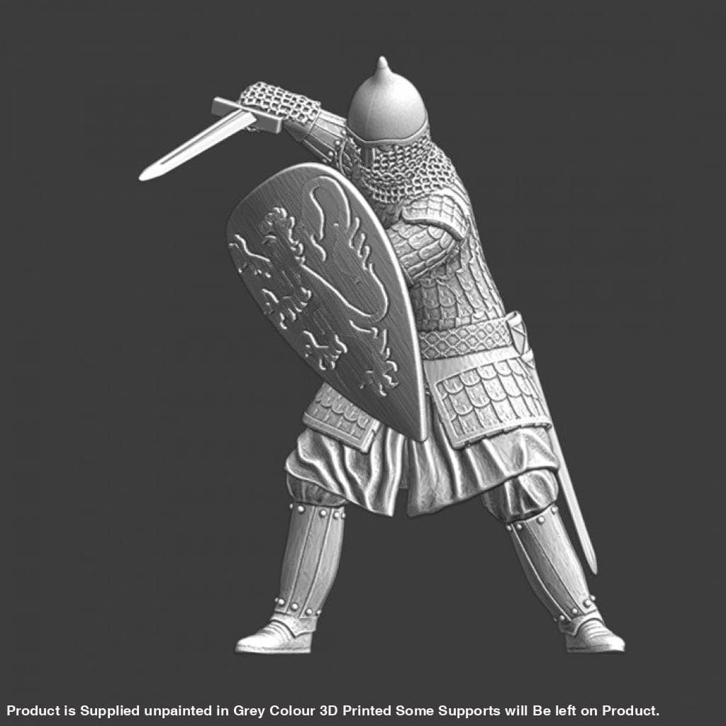 NCM081 Medieval Ukrainian warrior - fighting with sword Medieval