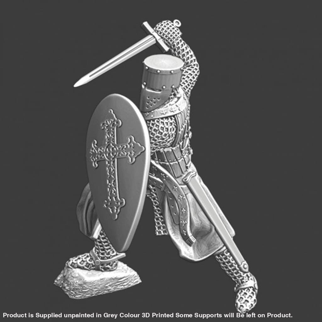 NCM086 Medieval religious knight fighting with sword Medieval