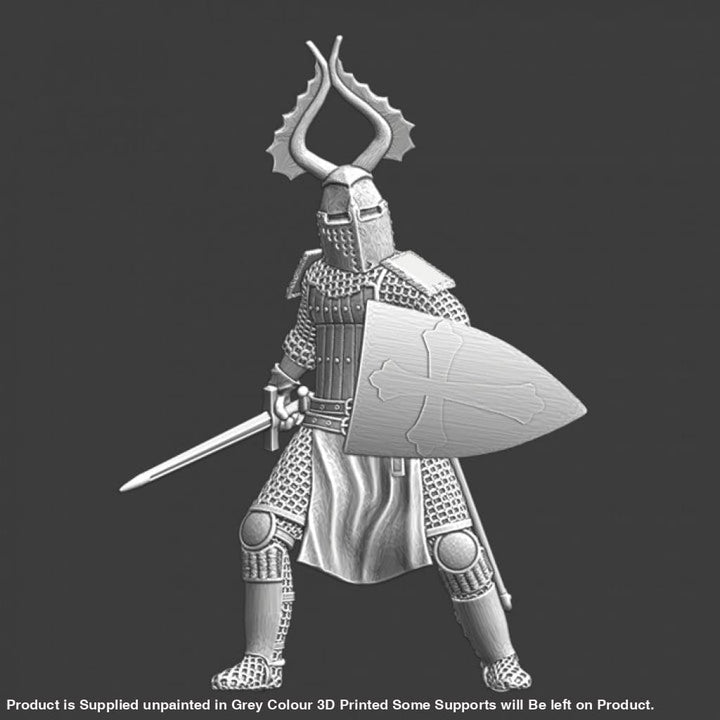 NCM087 Medieval Teutonic Knight - sword and shield Medieval