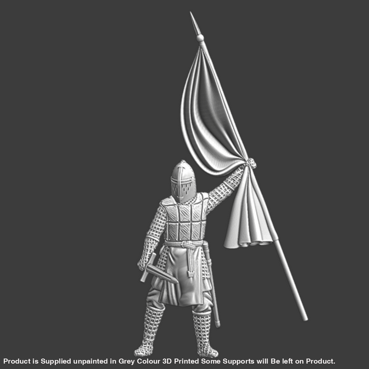 NCM094 Medieval Hospitaller/Templar Knight with banner Medieval