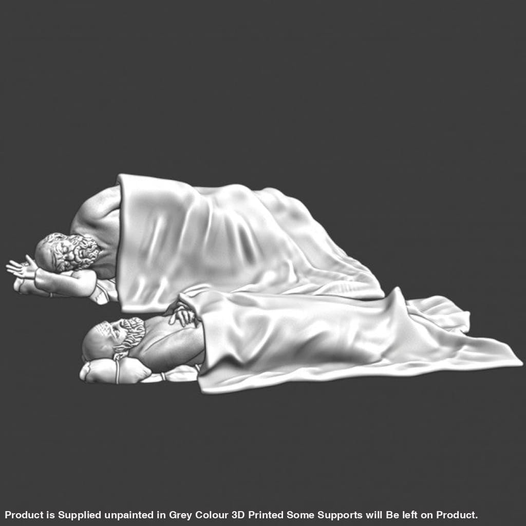 NCM121 Two medieval men sleeping Medieval