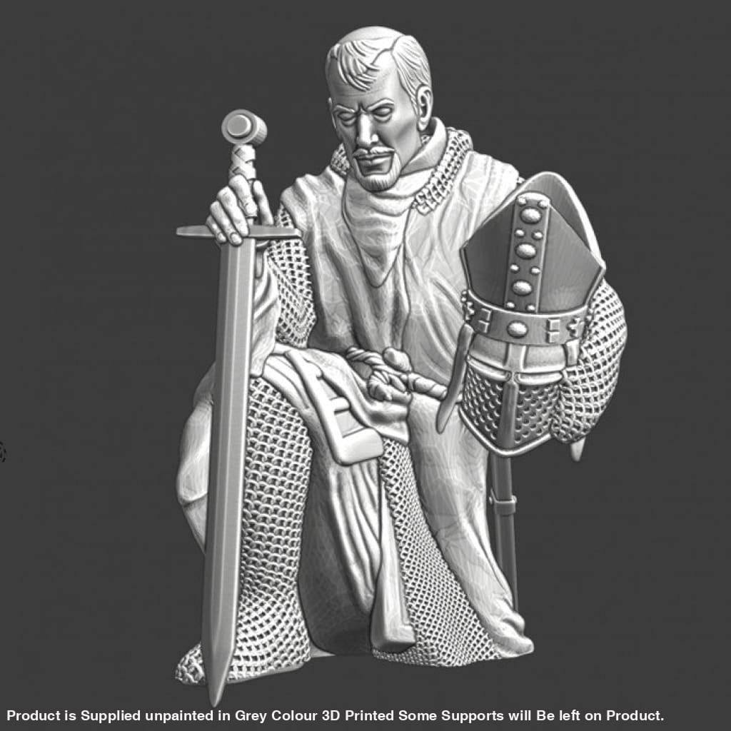 NCM128 Medieval bishop kneeling and praying Medieval