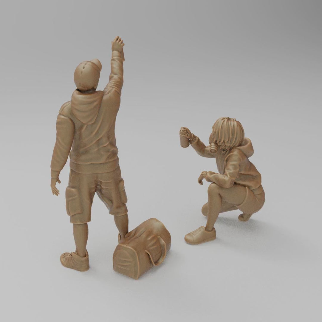 SW722 Male and Female Teen Taggers/Graffiti Artists