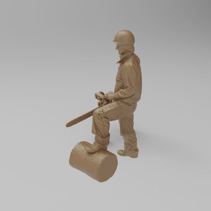 SW2144 Forestry/Farm Worker With Chainsaw