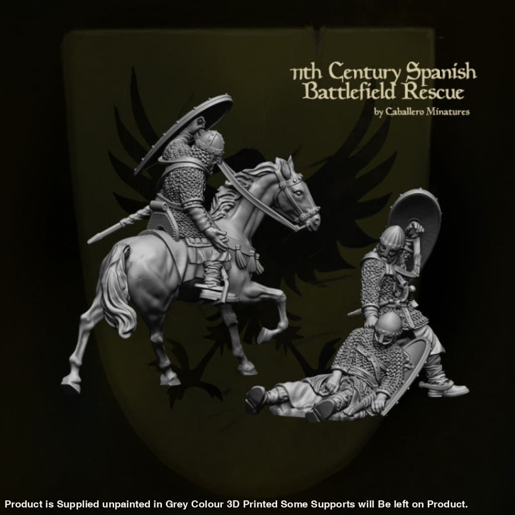 REM0013 11th Century Spanish Battlefield Rescue Medieval Figure