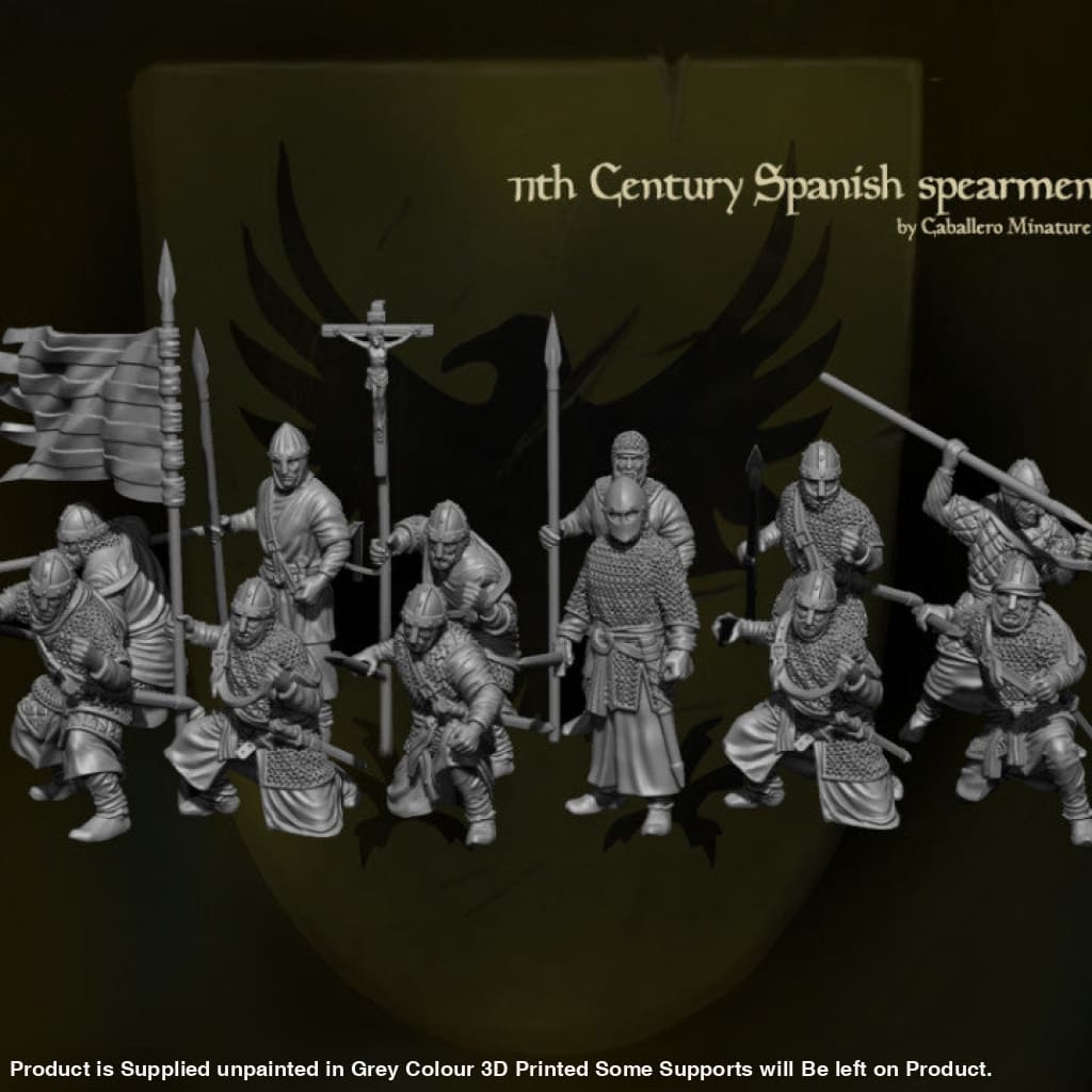 REM0014 11th Century Spanish Spearmen Medieval Figure