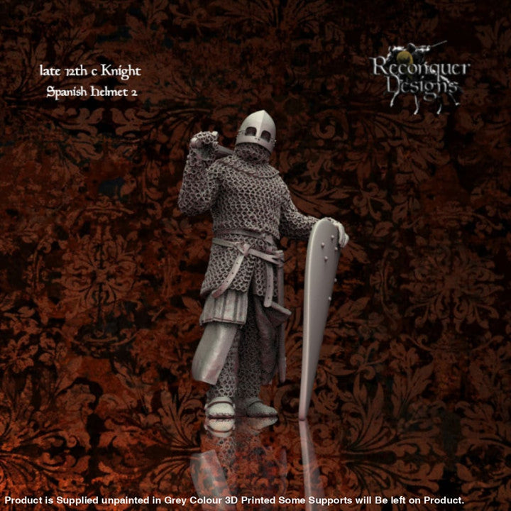 12Th Century Knight With Spanish Helmet A Medieval