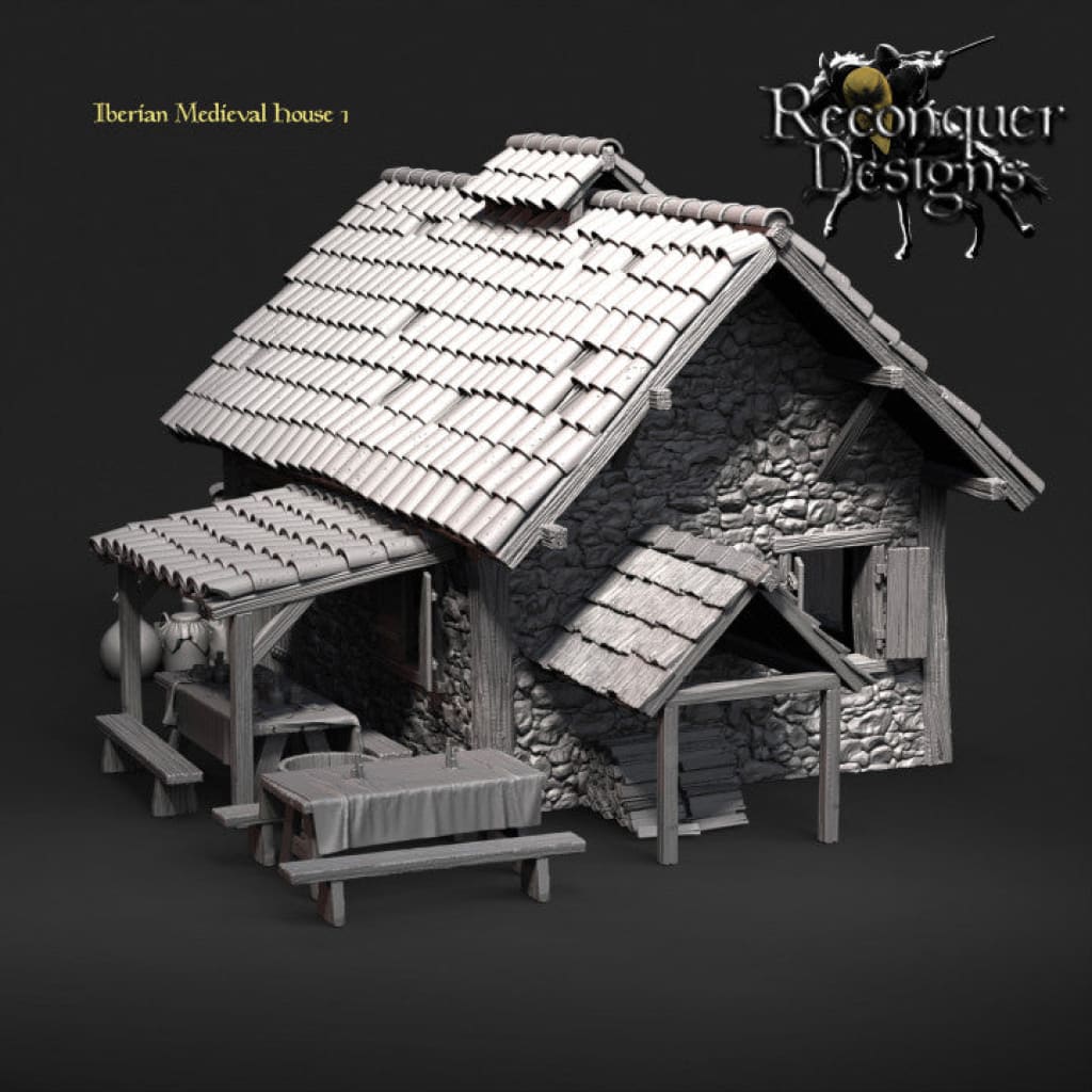 REM0023 Iberian Medieval Farm House 15MM Medieval