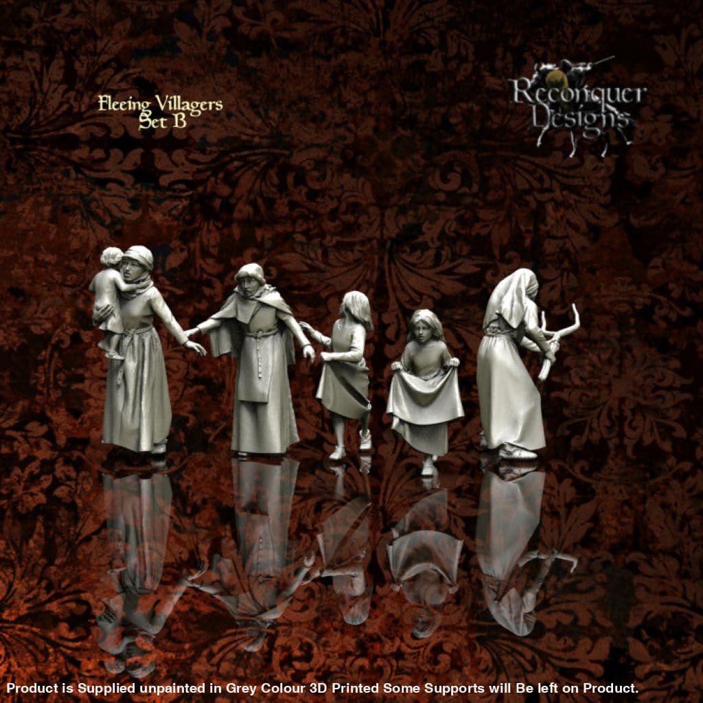 REM0053 Fleeing Medieval Villagers Medieval