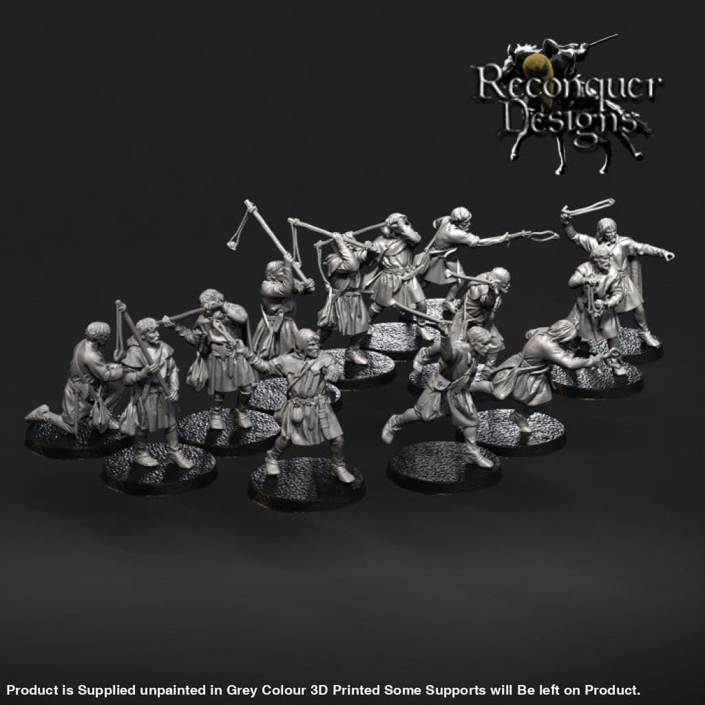 REM0056 Iberian Medieval Slingers x 13 Medieval