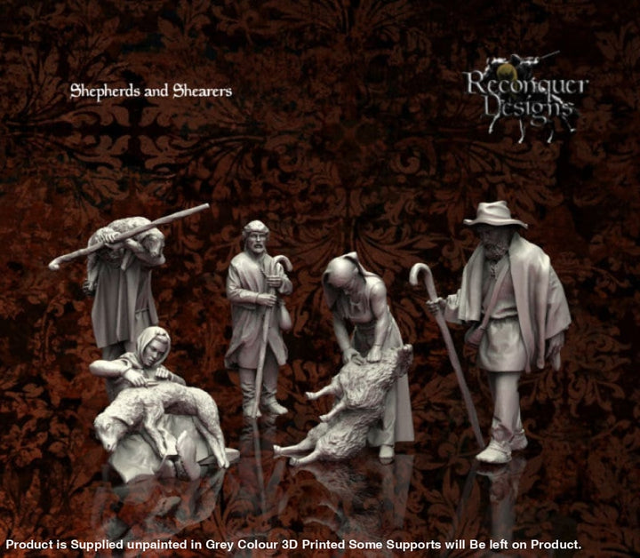 Medieval Shepherds And Sheep