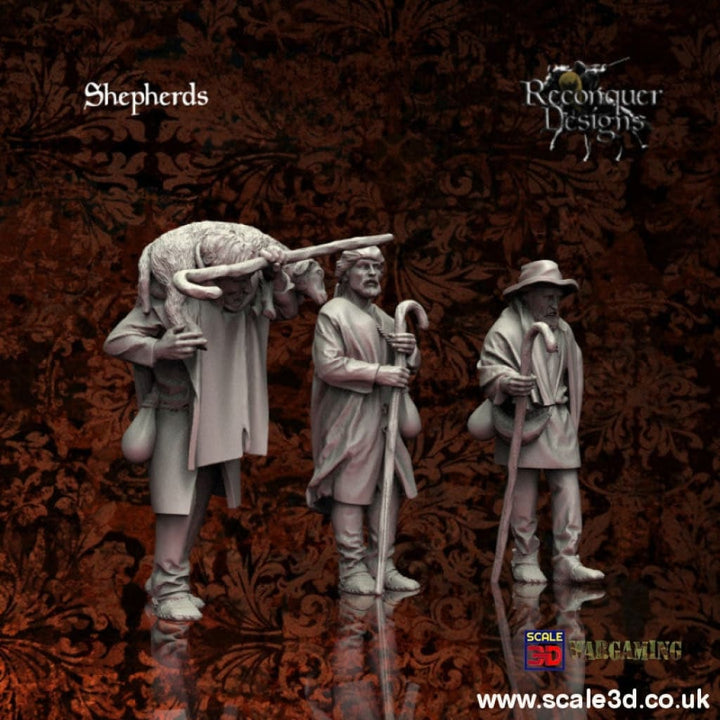 Medieval Shepherds And Sheep