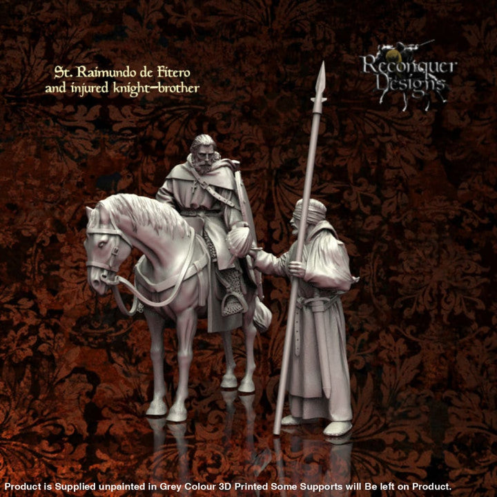 St Ramon De Fitero And An Injured Knight Brother Medieval