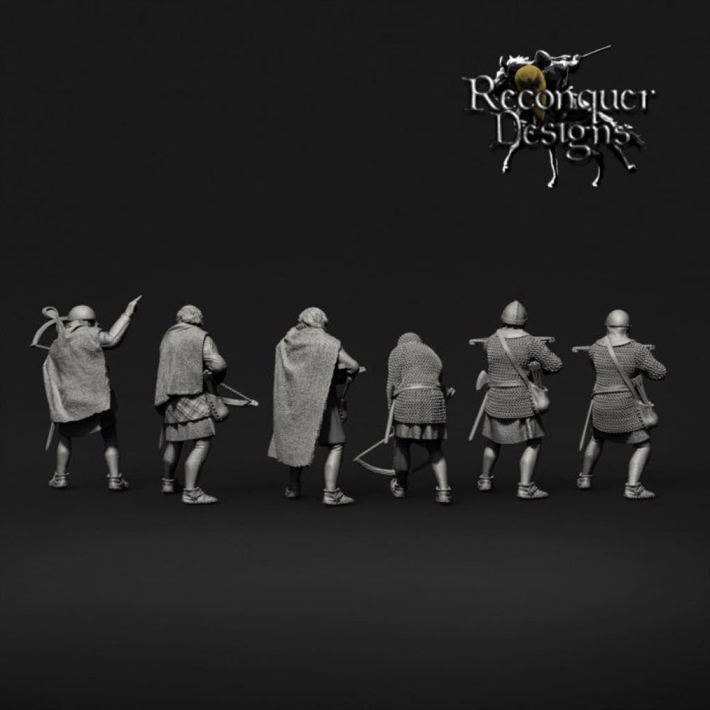 REM0108 12-13th century Crossbowmen x 6 Medieval