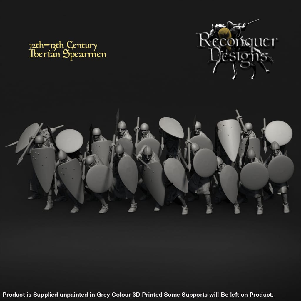 REM0111 12th - 13th century Iberian Spearmen Medieval