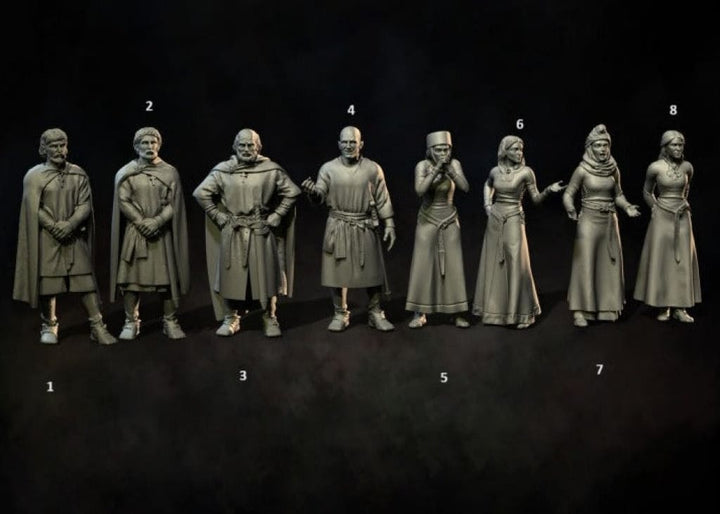 REM0123 12th-13th century Nobles 28mm 1:56 / 1 Medieval