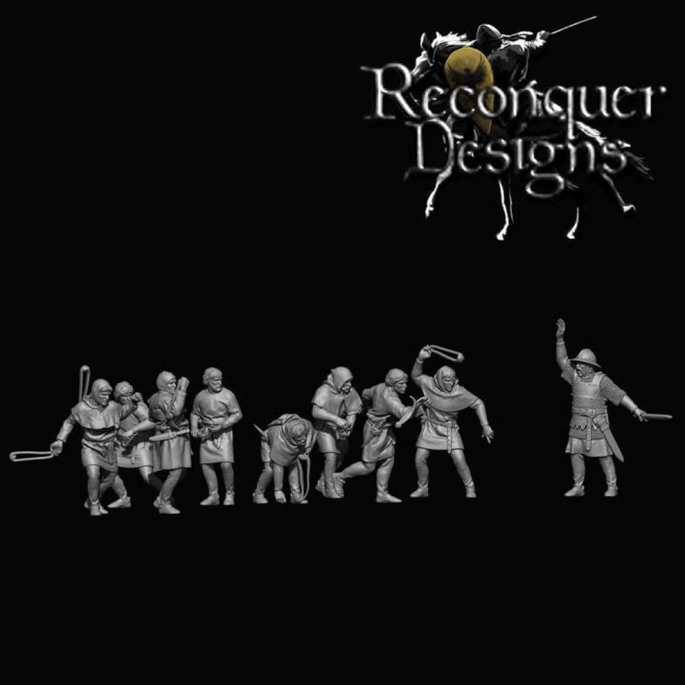 REM0137 14th century Slingers and Infantry Captain Medieval