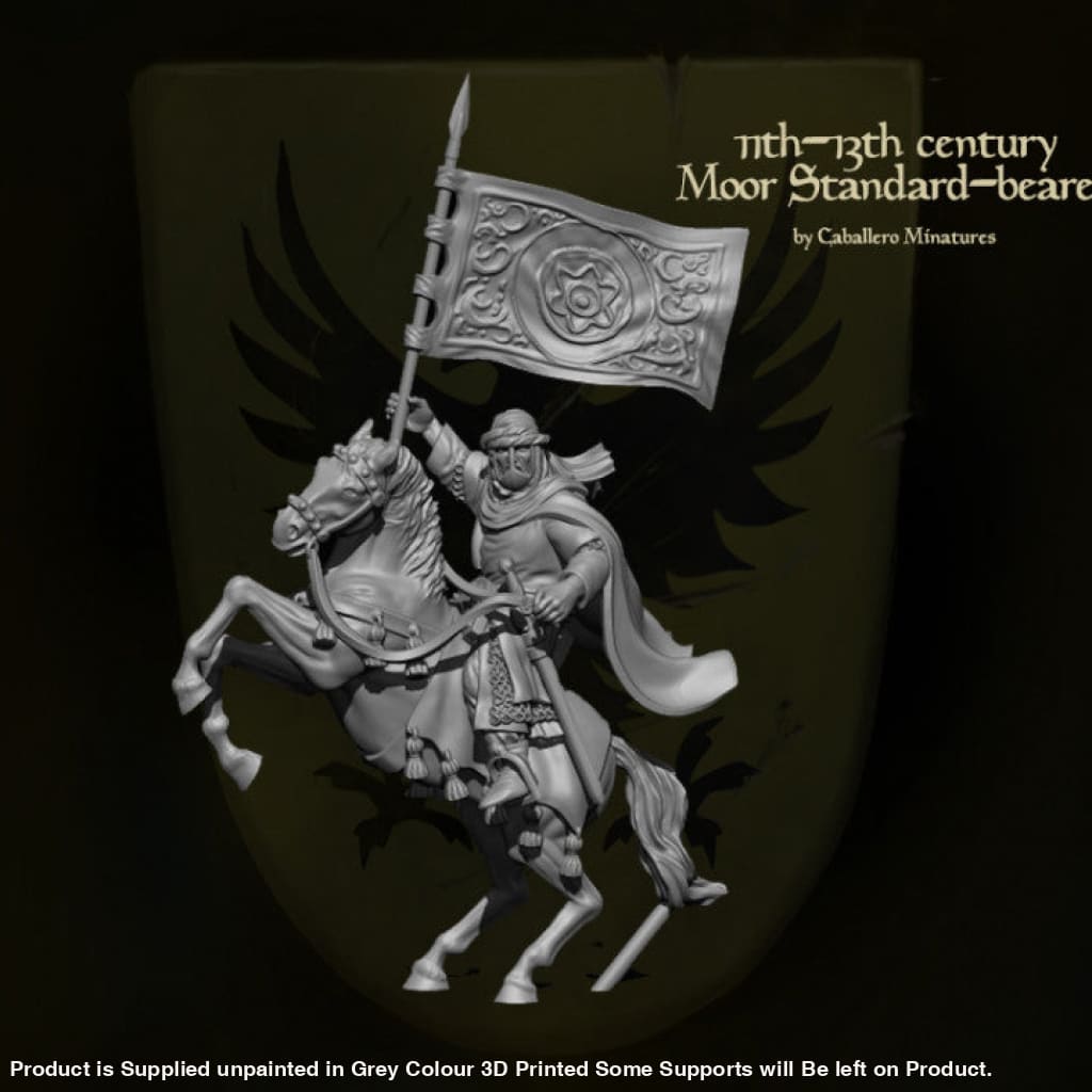 REM0172 Moorish Standard bearer Medieval Figure