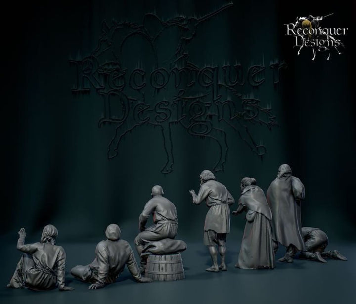REM0179 Villagers Set D Medieval Figure