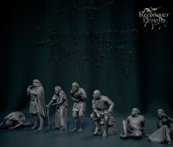REM0179 Villagers Set D Medieval Figure