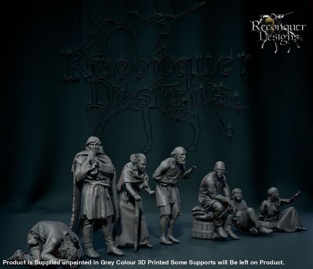 REM0179 Villagers Set D Medieval Figure