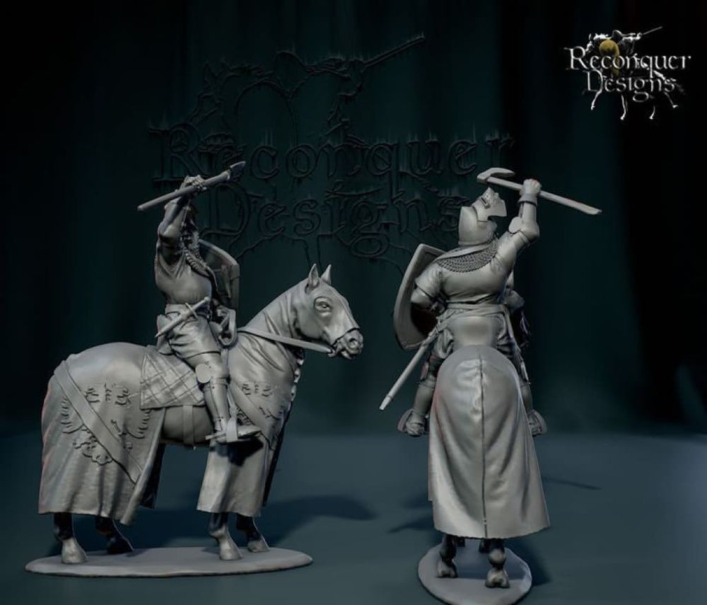 REM0187 Bertrand du Guesclin mounted Medieval Figure