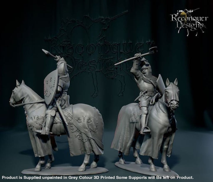 REM0187 Bertrand du Guesclin mounted Medieval Figure