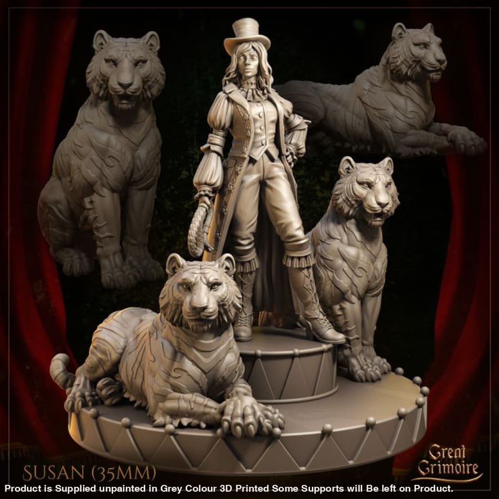 Susan and her tigers Umbra and Lux Medieval