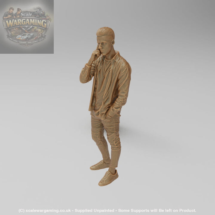 SW002 Young Male With Mobile Phone - Figure